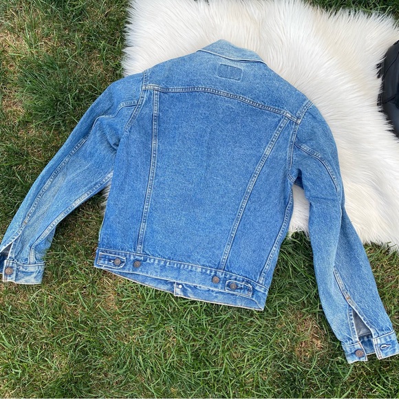 Levis Denim Vintage Jacket Red Tab 42 L 5 Pocket 80s USA - Picture 6 of 7